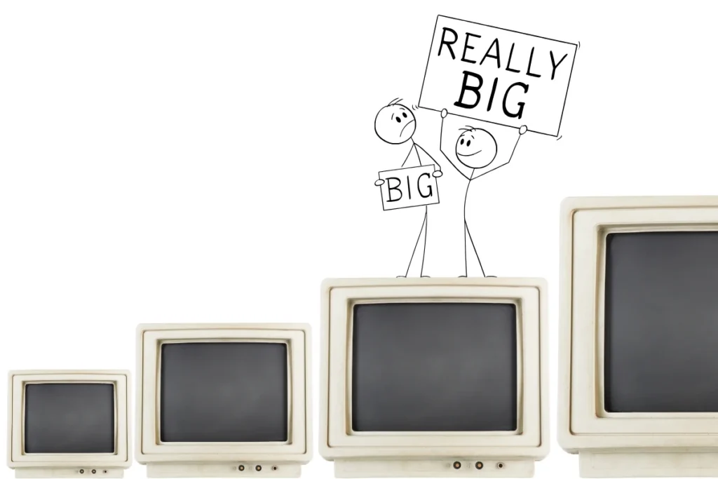 Confronto dimensioni monitor PC 22 24 27 32 pollici guida scelta